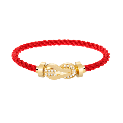 [Regal Gem]CHANCE LARGE 8 FIGURE BUCKLE HALF DIAMOND BRACELET GOLD