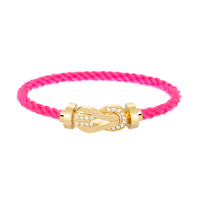 [Regal Gem]CHANCE LARGE 8 FIGURE BUCKLE HALF DIAMOND BRACELET GOLD