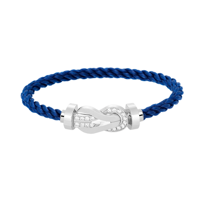 [Regal Gem]CHANCE LARGE 8 FIGURE BUCKLE HALF DIAMOND BRACELET SILVER