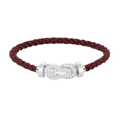 [Regal Gem]CHANCE LARGE 8 FIGURE BUCKLE HALF DIAMOND BRACELET SILVER