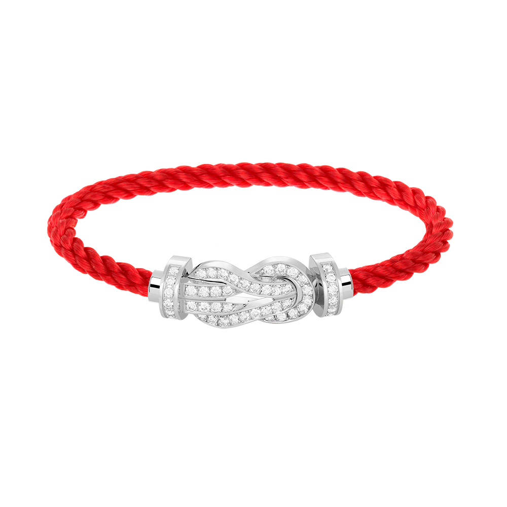 [Regal Gem]CHANCE LARGE 8 FIGURE BUCKLE FULL DIAMOND BRACELET SILVER