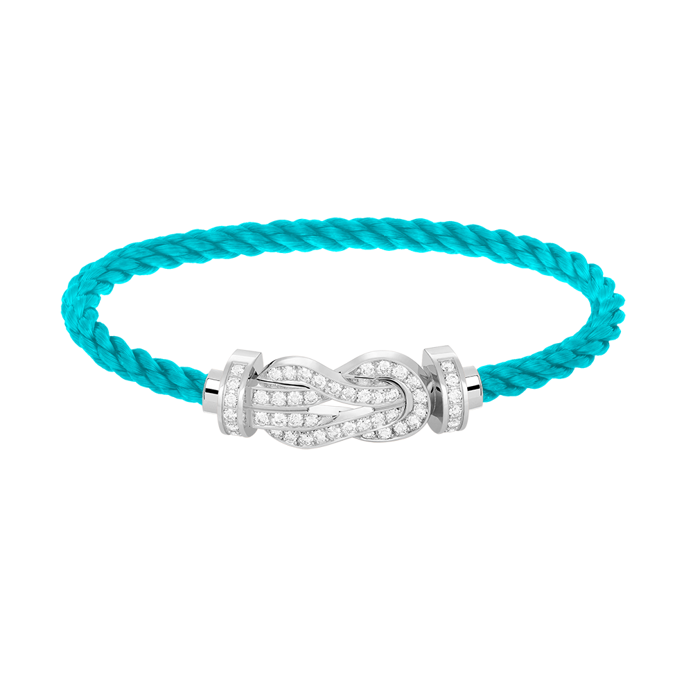 [Regal Gem]CHANCE LARGE 8 FIGURE BUCKLE FULL DIAMOND BRACELET SILVER
