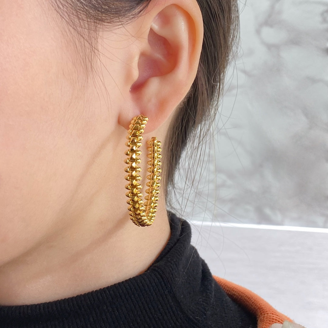 [Regal Gem]CLASH HOOP EARRINGS