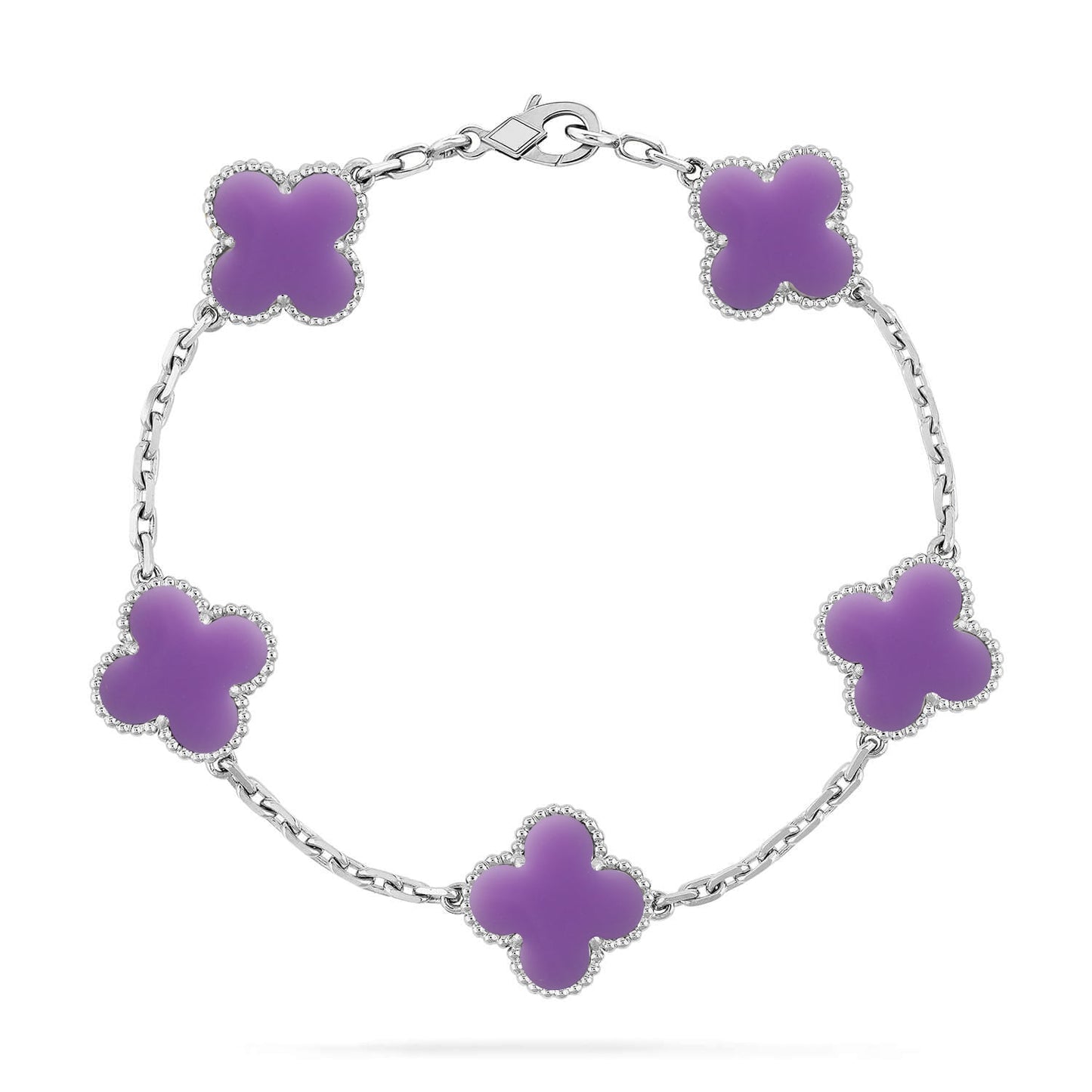 [Regal Gem]CLOVER 5 MOTIF LIGHT PURPLE BRACELET COLLECTION