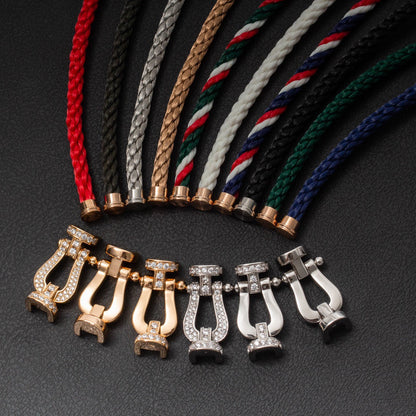 [Regal Gem]FORCE LARGE HORSESHOE FULL DIAMOND BRACELET SILVER