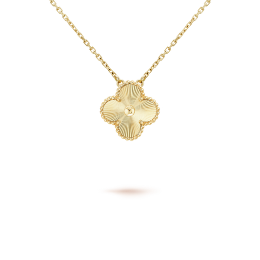 [Regal Gem]CLOVER 15MM LASER NECKLACE