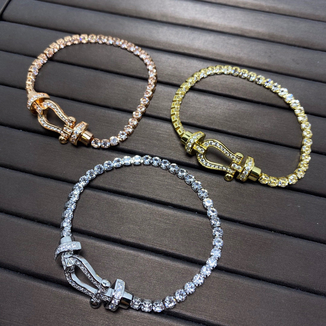 [Regal Gem]FORCE  HORSESHOE  DIAMOND TENNIS BRACELET