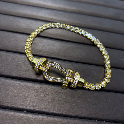 [Regal Gem]FORCE  HORSESHOE  DIAMOND TENNIS BRACELET