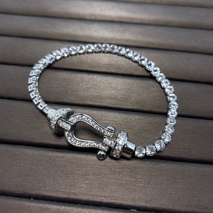 [Regal Gem]FORCE  HORSESHOE  DIAMOND TENNIS BRACELET
