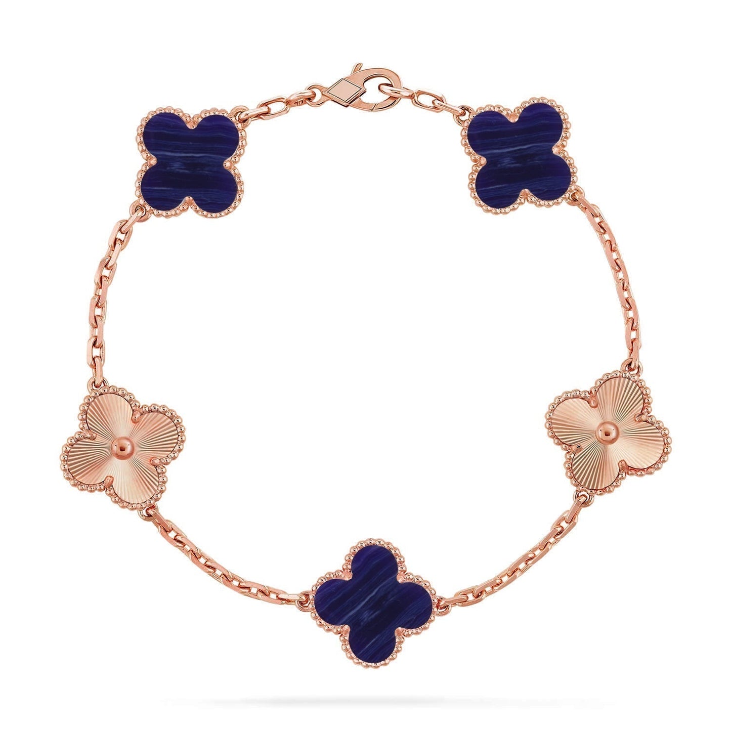 [Regal Gem]CLOVER 5 MOTIF PURPLE STRIPES BRACELET COLLECTION