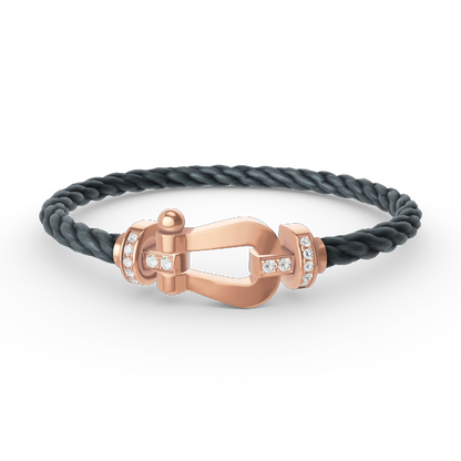 [Regal Gem]FORCE LARGE HORSESHOE HALF DIAMOND BRACELET Regal Gem GOLD