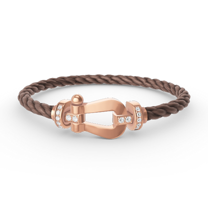 [Regal Gem]FORCE LARGE HORSESHOE HALF DIAMOND BRACELET Regal Gem GOLD