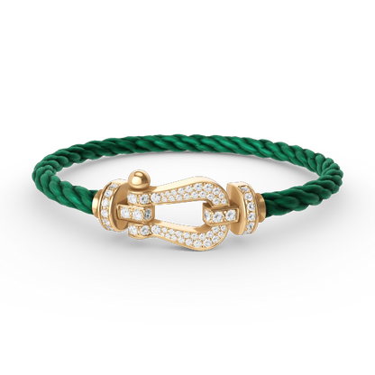 [Regal Gem]FORCE LARGE HORSESHOE FULL DIAMOND BRACELET GOLD