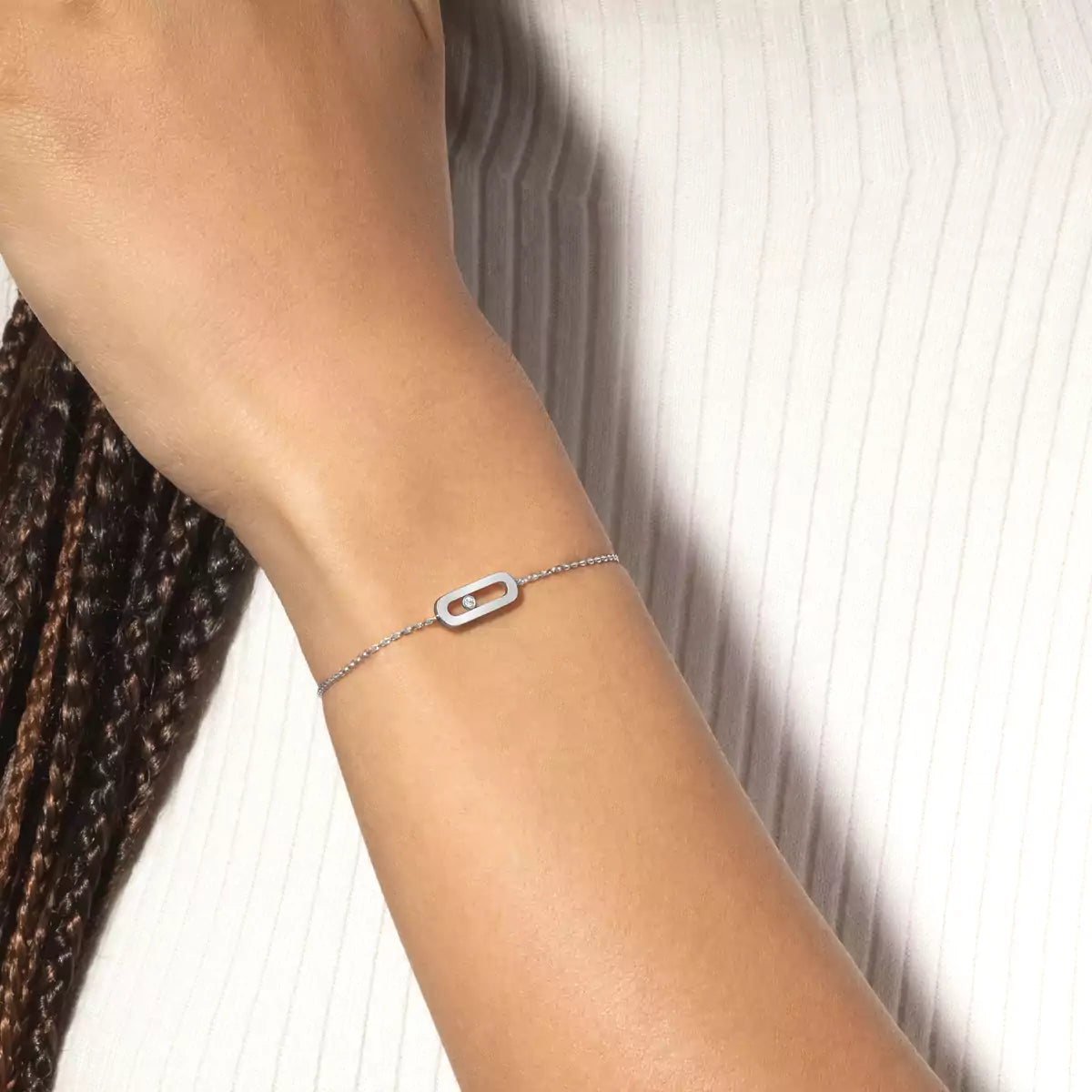 [Regal Gem]Move Uno Diamond Bracelet