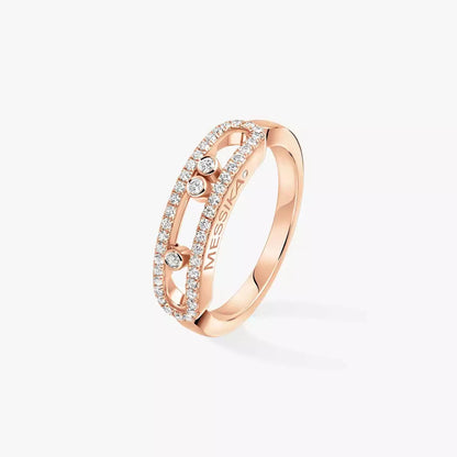 [Regal Gem] Baby Move Gold Diamond Pave_ Ring