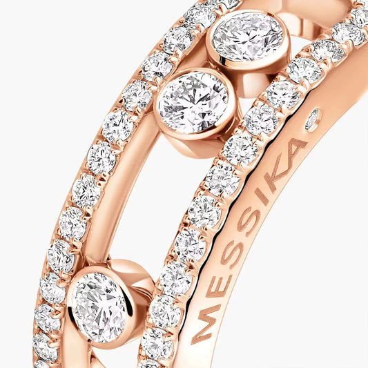 [Regal Gem] Move Gold Diamond Pave_ Ring