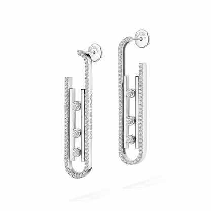 [Regal Gem]Diamond Pendant Earrings Move 10Th