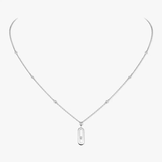 [Regal Gem] Move Uno Gold Diamond Long Necklace