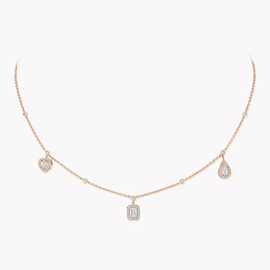 [Regal Gem]My Twin Diamond Necklace in Silver