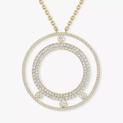[Regal Gem]Move Romane Long Pave_-Set Diamond Necklace