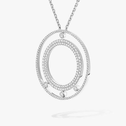 [Regal Gem]Move Romane Long Pave_-Set Diamond Necklace