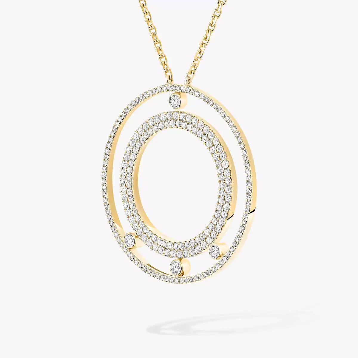[Regal Gem]Move Romane Long Pave_-Set Diamond Necklace