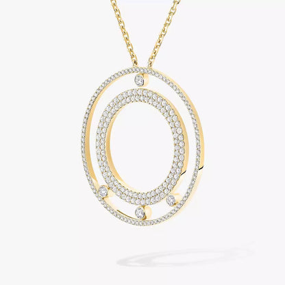 [Regal Gem]Move Romane Long Pave_-Set Diamond Necklace