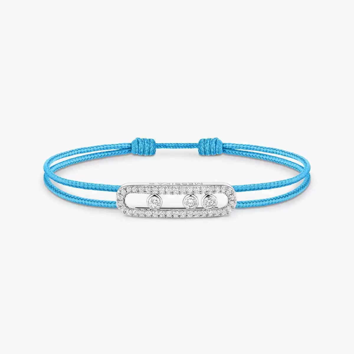 [Regal Gem]Messika Care(s) pink cord pavé bracelet