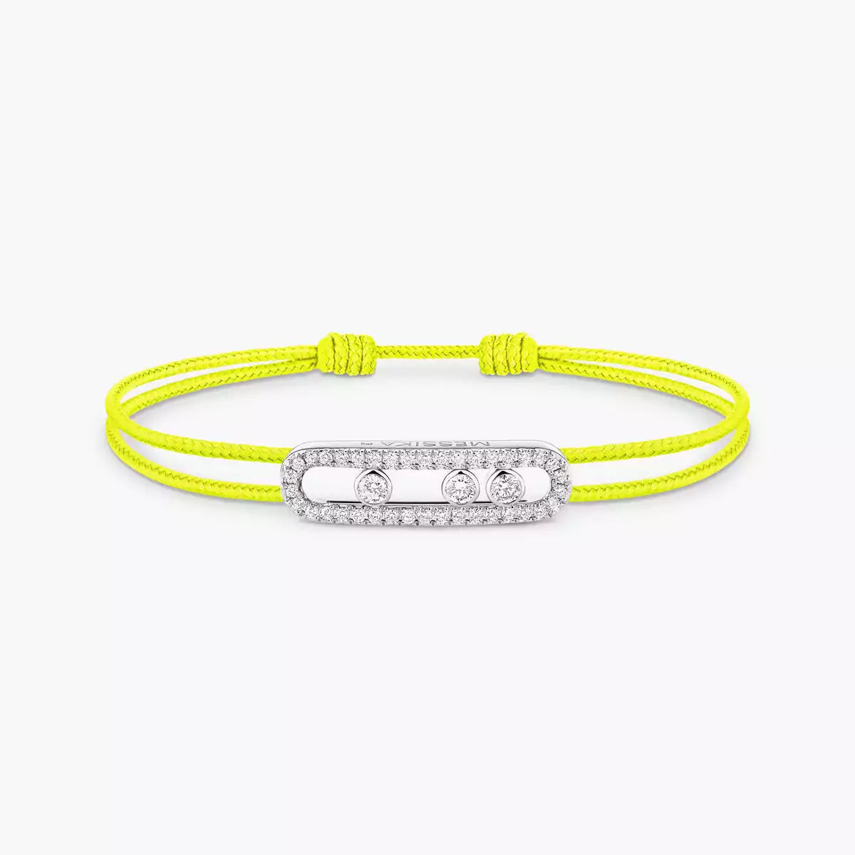 [Regal Gem]Messika Care(s) pink cord pavé bracelet