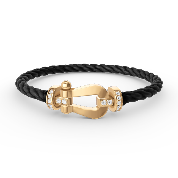 [Regal Gem]FORCE LARGE HORSESHOE HALF DIAMOND BRACELET GOLD