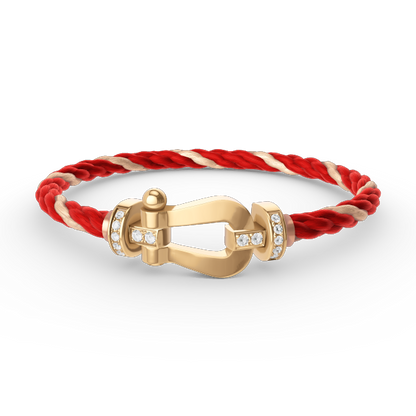 [Regal Gem]FORCE LARGE HORSESHOE HALF DIAMOND BRACELET GOLD