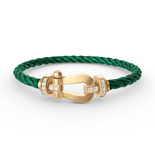 [Regal Gem]FORCE LARGE HORSESHOE HALF DIAMOND BRACELET GOLD