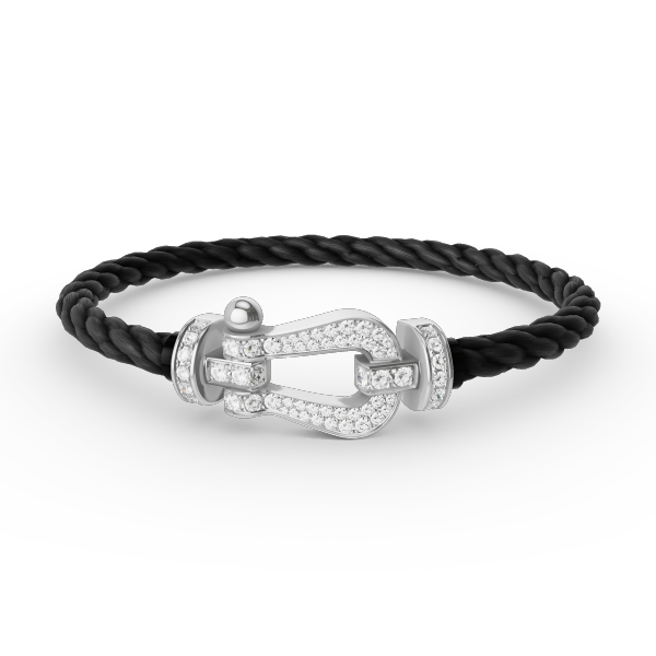 [Regal Gem]FORCE LARGE HORSESHOE FULL DIAMOND BRACELET SILVER
