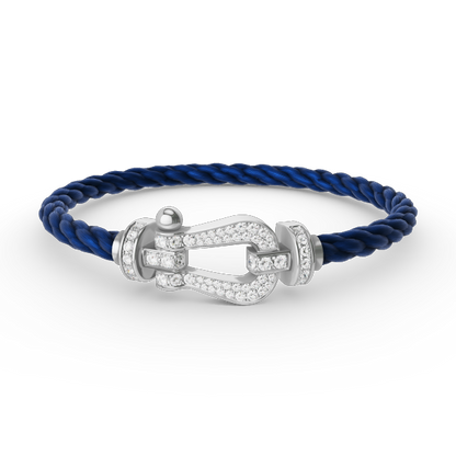 [Regal Gem]FORCE LARGE HORSESHOE FULL DIAMOND BRACELET SILVER